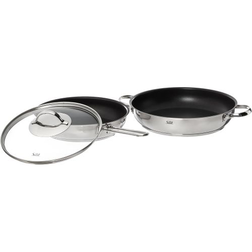 더블유엠에프 Silit by WMF 14 Piece Achat Cookware Set, Large, Silver
