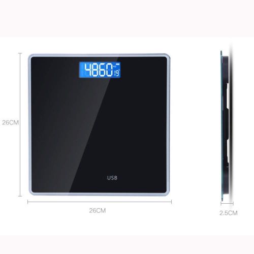  WMM-weighing scale High Precision Digital Body Weight Bathroom Scales Weighing Scale with Step-On Technology, 28st/180kg/400lb, Backlight Display (Color : Gold)