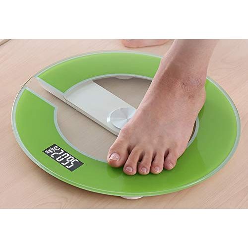  WMM-weighing scale Body Weight Scale, High Precision Digital Bathroom Scale, Electronic Scale with Step-on Technology, Backlit LCD Display (Color : Green)