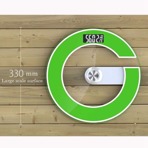  WMM-weighing scale Body Weight Scale, High Precision Digital Bathroom Scale, Electronic Scale with Step-on Technology, Backlit LCD Display (Color : Green)