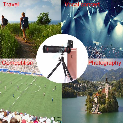  WMTGUBU Camera Lens, 22X Telephoto Camera Lens Kit Double Regulation HD Scale Distance FOV Phone Lens Attachment with Tripod for iPhone X877 Plus6s65,Samsung Galaxy Most Smar