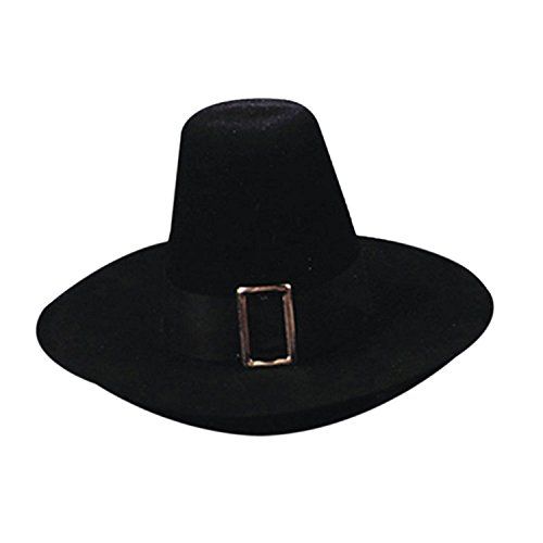  할로윈 용품WMU Distortions Unlimited Halloween Party Pilgrim Puritan Hat - Medium Black