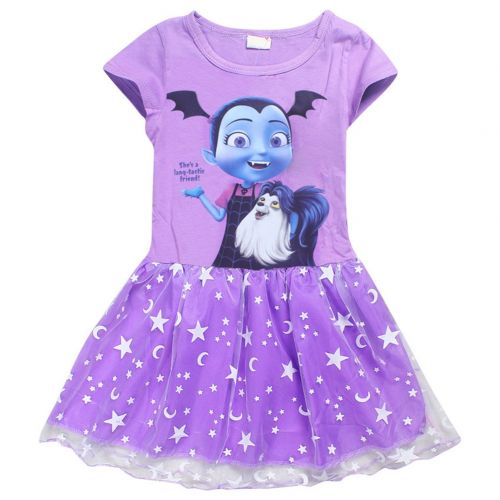  WNQY Vampirina Little Girls Dress Princess Cartoon Party Dress