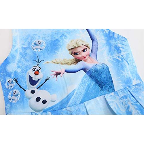  WNQY Princess Elsa Costume Party Dress Little Girls Cosplay Dress up