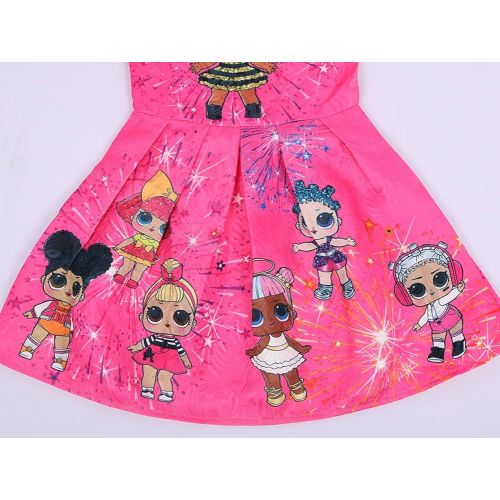  WNQY Girls Surprise Princess Dress up Doll Digital Print Party Gown Dress for Doll Surprised
