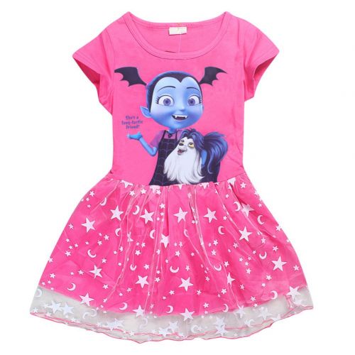  WNQY Vampirina Little Girls Dress Princess Cartoon Party Dress