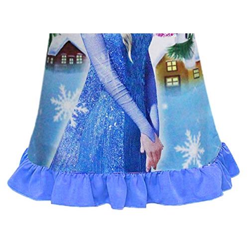  WNQY Little Girls Princess Elsa Pajamas Toddler Nightgown Dress