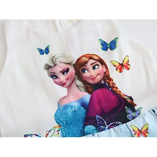  WNQY Princess Anna Costume Dresses Little Girls Cosplay Dress up