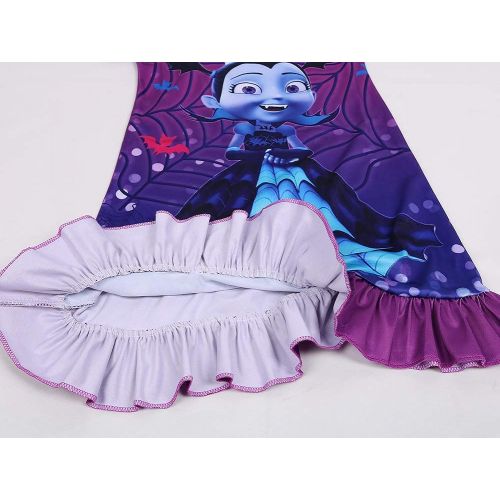  WNQY Vampirina Comfy Loose Fit Pajamas Girls Printed Princess Dress