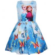 WNQY Princess Elsa Role Play Costume Party Dress Little Girls Anna Cosplay Dress up