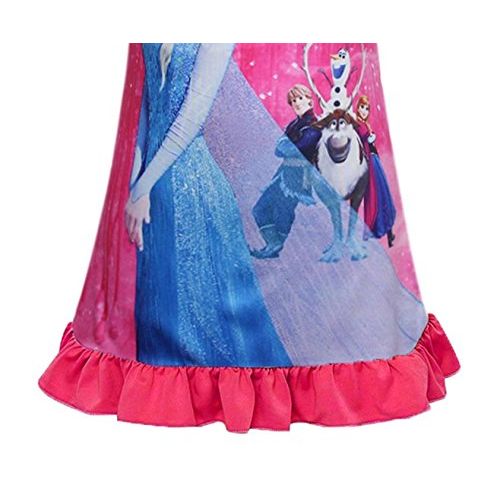  WNQY Toddler Night Gown Little Girls Princess Elsa Pajamas Dress