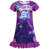 WNQY Vampirina Comfy Loose Fit Pajamas Girls Printed Princess Dress