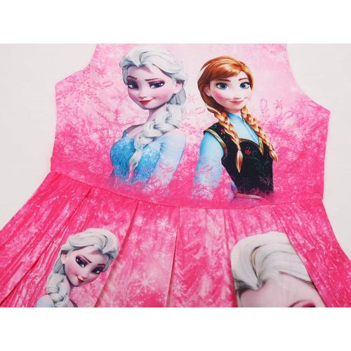  WNQY Princess Elsa Costume Party Dress Little Girls Cosplay Dress up