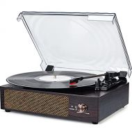 WOCKODER Record Player Turntable Wireless Portable LP Phonograph with Built in Stereo Speakers 3-Speed Belt-Drive Turntable Vinyl Record Player with Speakers