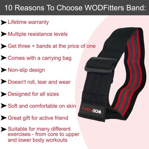  [아마존 핫딜]  [아마존핫딜]WODFitters Adjustable Non-Slip Hip Resistance Band Circle - Fabric Hip Band Replaces Several Resistance Bands with Just One - Adjustable to Your Fitness Level with a Simple Buckle- Adjustable