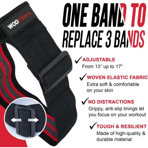  [아마존 핫딜]  [아마존핫딜]WODFitters Adjustable Non-Slip Hip Resistance Band Circle - Fabric Hip Band Replaces Several Resistance Bands with Just One - Adjustable to Your Fitness Level with a Simple Buckle- Adjustable