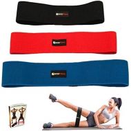 [아마존 핫딜]  [아마존핫딜]WODFitters Hip Resistance Bands - Fabric Hip Bands - Cotton Non-Slip Hip Thruster Loop Band Set - for Glute Activation, Booty Exercise and Fitness Workout - 3 Different Strength Elastic Hip B