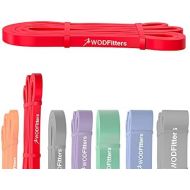 WODFitters Stretch Resistance Pull Up Assist Band with eGuide, #1 Red- 10 to 35 Pounds (1/2 4.5mm)