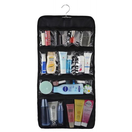  WODISON Transparent Clear Hanging Travel Toiletry Cosmetic Organizer Storage Bag Large