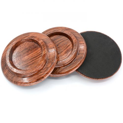  WOGOD Grand Piano Caster Cups Solid wood Caster Non-Slip Pad (Rosewood PA-22)