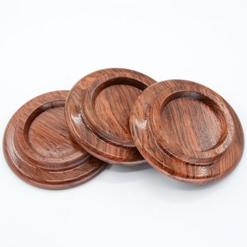  WOGOD Grand Piano Caster Cups Solid wood Caster Non-Slip Pad (Rosewood PA-22)