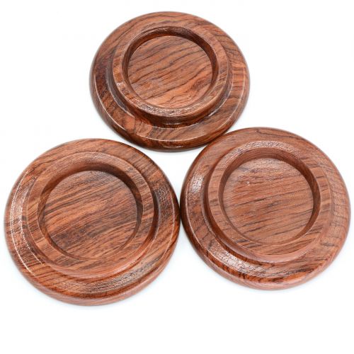  WOGOD Grand Piano Caster Cups Solid wood Caster Non-Slip Pad (Rosewood PA-22)