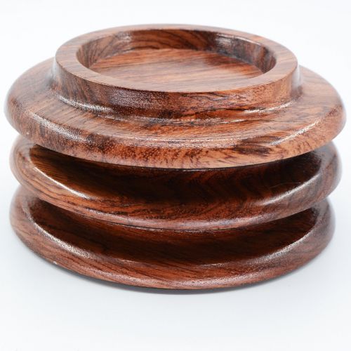  WOGOD Grand Piano Caster Cups Solid wood Caster Non-Slip Pad (Rosewood PA-22)