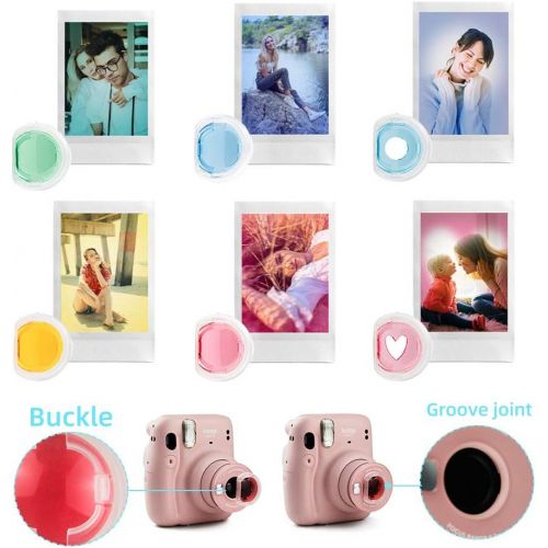  WOGOZAN Accessories Kit for Fujifilm Instax Mini 11 Instant Camera Include Camera Case & Photo Film Album &Accessories Bundle (Blue Rose)
