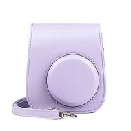 WOGOZAN Bag for Fujifilm Instax Mini 11 / 9 / 8 Instant Film Camera PU Leather Protective Case (Lilac Purple)