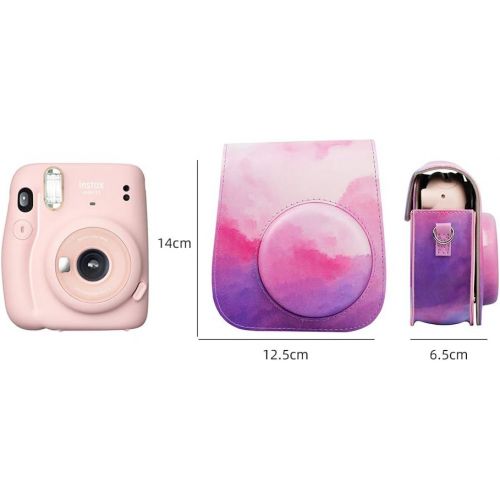 WOGOZAN Bag for Fujifilm Instax Mini 11 / 9 / 8 Instant Camera Leather Protective Case (Dreamy Cloud)