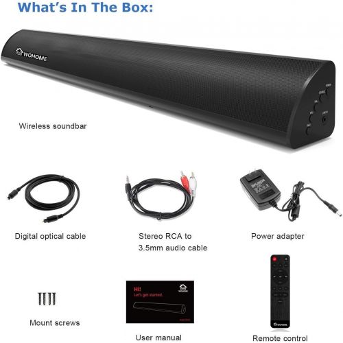  [아마존 핫딜] [아마존핫딜]WOHOME 2.1 Channel Bluetooth Sound Bar Wohome TV Soundbar with Built-in Subwoofer 32Inch 3 Drivers Remote Control 2019 Updated Model S05