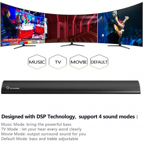  [아마존 핫딜] [아마존핫딜]WOHOME 2.1 Channel Bluetooth Sound Bar Wohome TV Soundbar with Built-in Subwoofer 32Inch 3 Drivers Remote Control 2019 Updated Model S05