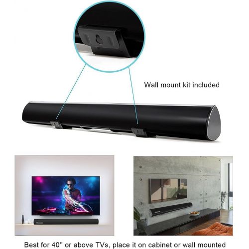  [아마존베스트]Wohome TV Sound Bar Wireless Bluetooth and Wired Home Theater Speaker System (40, 6 Drivers, 80W, 3D Surround Sound,105dB Audio Output, Remote Control, Wall Mountable, Model S9920)