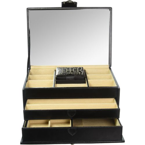  WOLF Marrakesh Medium Jewelry Box, Black