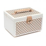 WOLF Chloe Medium Jewelry Box, 8.25x11x6.25, Cream