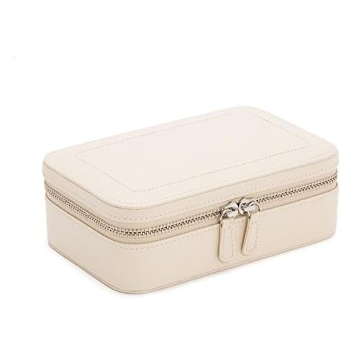  WOLF 392253 Sophia Zip Case Jewelry Box, Ivory