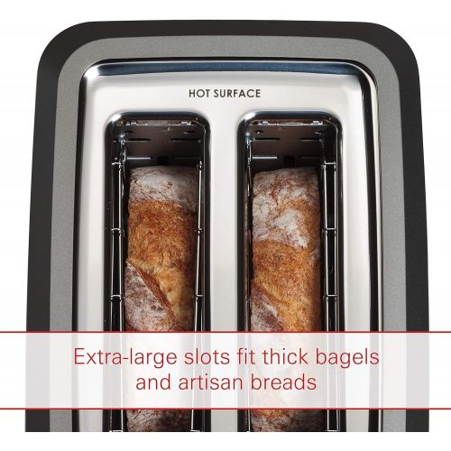 Wolf Gourmet 2-Slice Extra-Wide Slot Toaster with Shade Selector, Bagel and Defrost Settings, Silver Knob, Stainless Steel (WGTR122S)