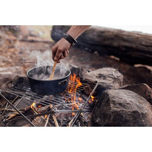  WOLF GRIZZLY Grill Edition Kit, Compact Backpack Grill; The Perfect Over fire Grill for Your Next Camping or Backyard Adventure