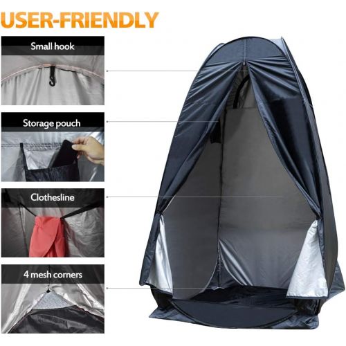  WOLFWILL Portable Pop Up Camping Shower Privacy Tent Dressing Changing Room Shelter for Beach Camp Toilet Outdoor with Carrying Bag