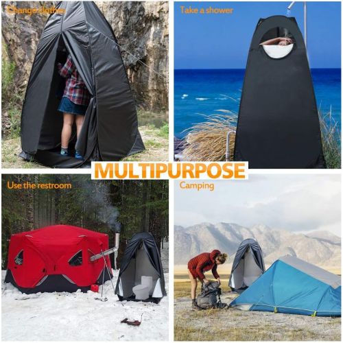  WOLFWILL Portable Pop Up Camping Shower Privacy Tent Dressing Changing Room Shelter for Beach Camp Toilet Outdoor with Carrying Bag