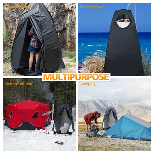  WOLFWILL Portable Pop Up Camping Shower Privacy Tent Dressing Changing Room Shelter for Beach Camp Toilet Outdoor with Carrying Bag