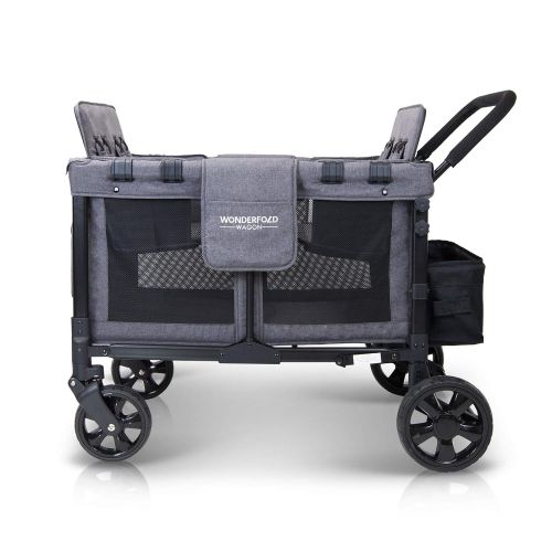  [아마존베스트]WonderFold Baby Multi-Function Four Passenger Wagon Folding Quad Stroller with Removable...