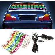 [아마존베스트]WONFAST Sound Music Beat Activated Car Sticker Equalizer Rhythm LED Flash Light Audio Voice Rhythm Lamp (90x25cm)