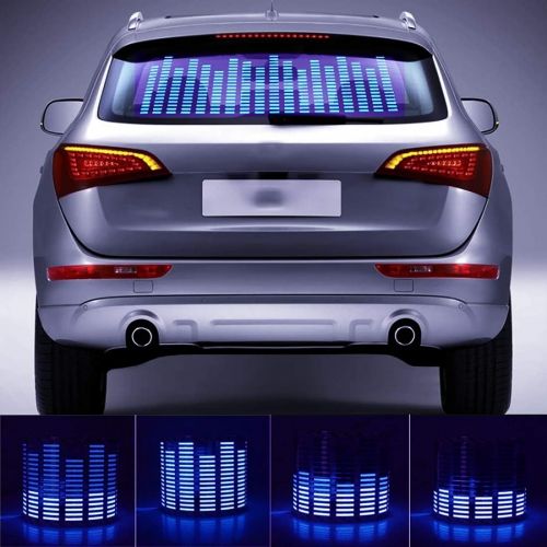  [아마존베스트]WONFAST Sound Music Beat Activated Car Sticker Equalizer Rhythm LED Flash Light Audio Voice Rhythm Lamp (114x30CM)