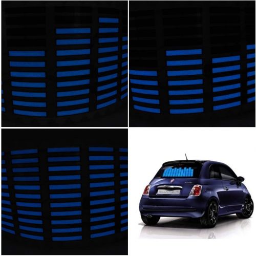  [아마존베스트]WONFAST Sound Music Beat Activated Car Sticker Equalizer Rhythm LED Flash Light Audio Voice Rhythm Lamp (114x30CM)