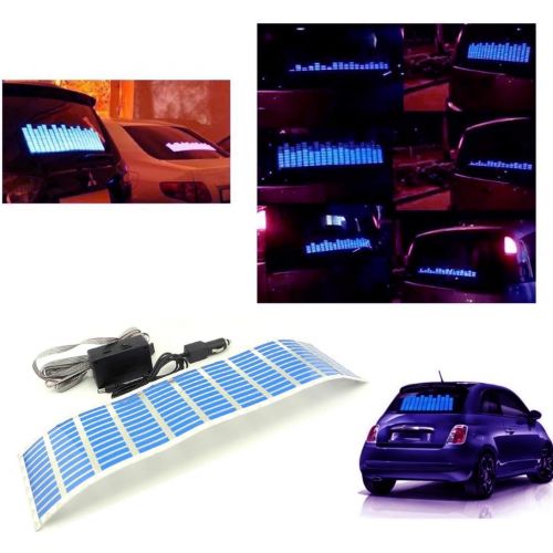  [아마존베스트]WONFAST Sound Music Beat Activated Car Sticker Equalizer Rhythm LED Flash Light Audio Voice Rhythm Lamp (114x30CM)