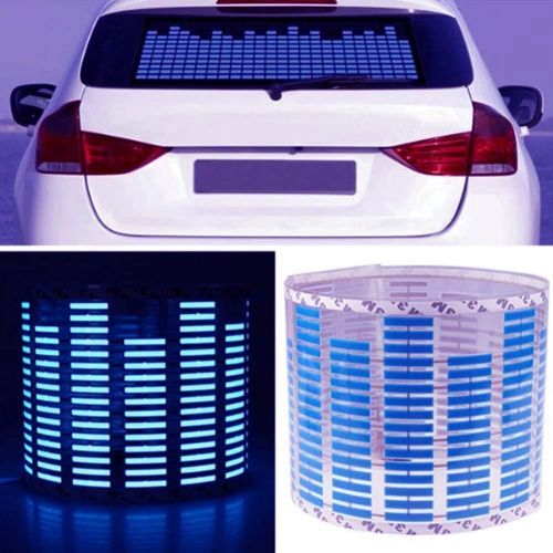  [아마존베스트]WONFAST Sound Music Beat Activated Car Sticker Equalizer Rhythm LED Flash Light Audio Voice Rhythm Lamp (114x30CM)