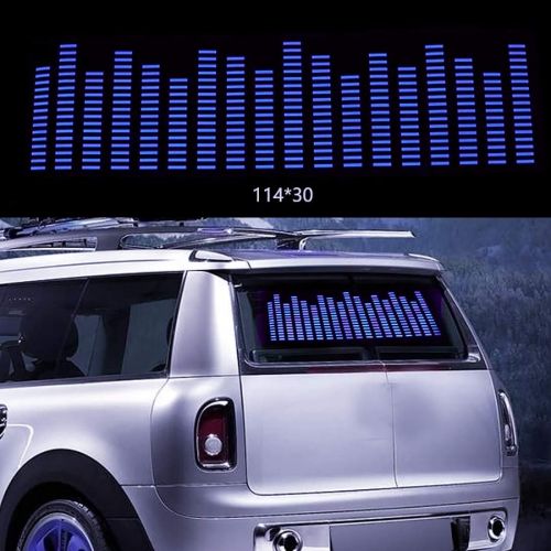  [아마존베스트]WONFAST Sound Music Beat Activated Car Sticker Equalizer Rhythm LED Flash Light Audio Voice Rhythm Lamp (114x30CM)