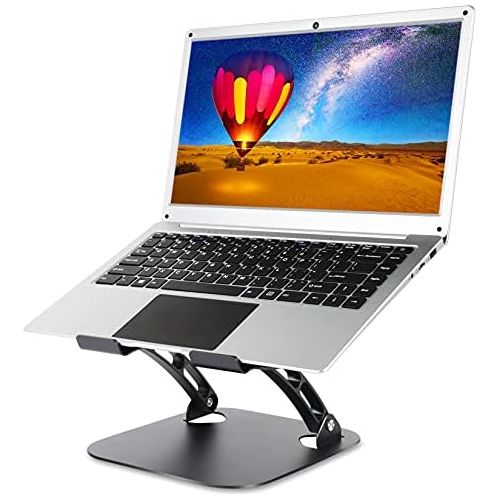  Laptop Stand for Desk, WONNIE Computer Stand for Laptop, Ergonomic Aluminum Laptop Riser with Heat Vent for 10 17 Notebook Computer Dark Grey