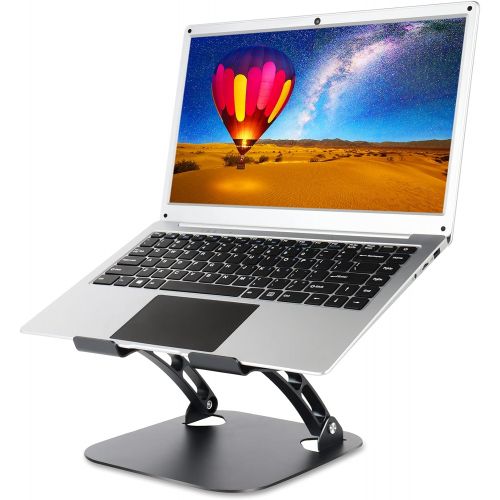  Laptop Stand for Desk, WONNIE Computer Stand for Laptop, Ergonomic Aluminum Laptop Riser with Heat Vent for 10 17 Notebook Computer Dark Grey